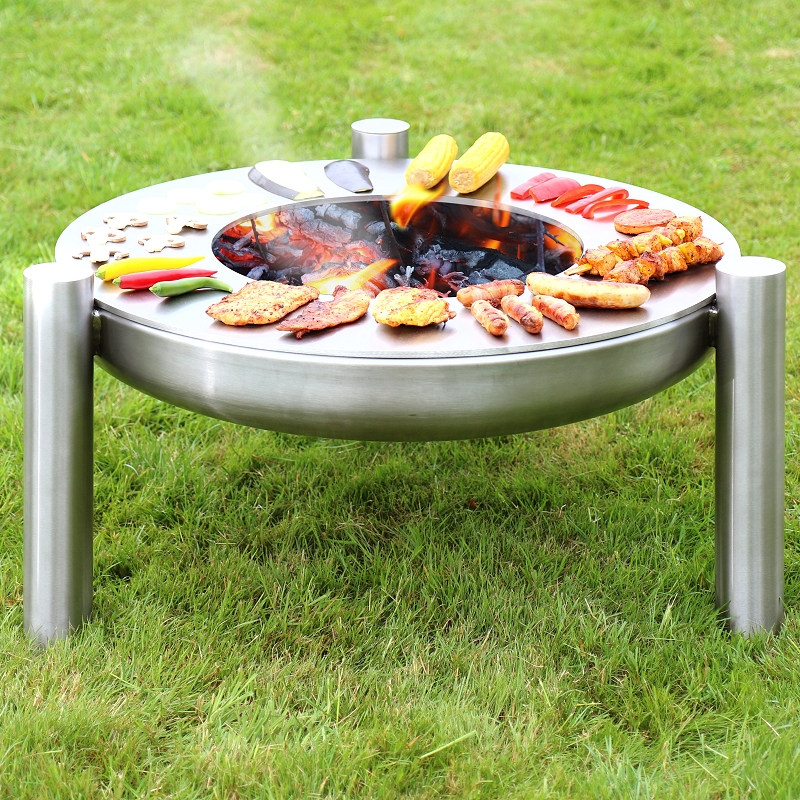 Feuerschale Grillring Edelstahl Metall rund Durchmesser 50 kaufen
