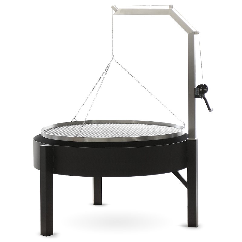 Gastrogrill Kurbel Schwenkgrill Schwenker Gastro Grillrost Edelstahl Profi XXL rund Holzkohlegrill Gastronomie Kupfer online Ricon