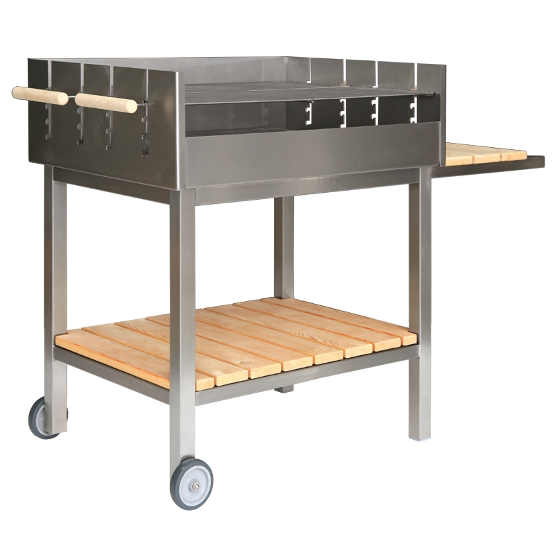 Gastrogrill nach Maß konfigurieren Gastro Grillrost Edelstahl Profi XXL Holzkohlegrill höhenverstellbar Gastronomie online Ricon