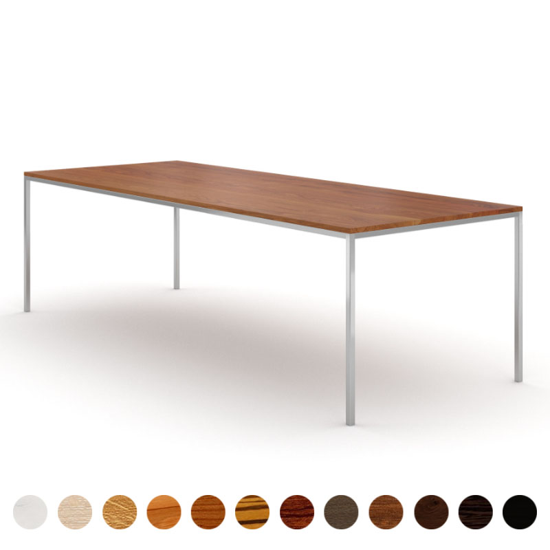 Premium Esstisch Massivholz Kirsche-amerikanisch minimalistisch mit Metallgestell Berlin