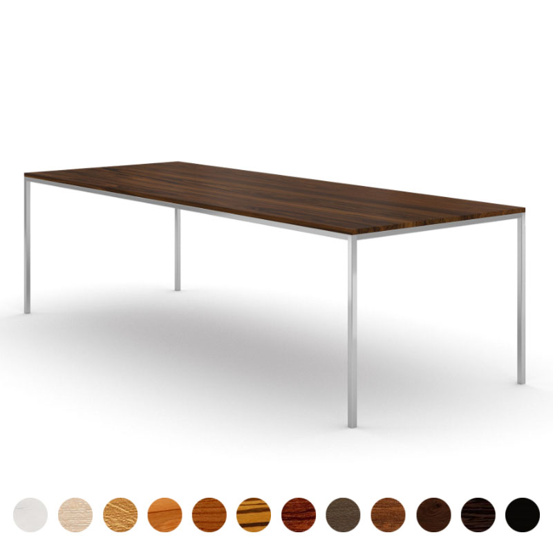 Premium Esstisch Massivholz Nussbaum-amerikanisch minimalistisch mit Metallgestell Berlin