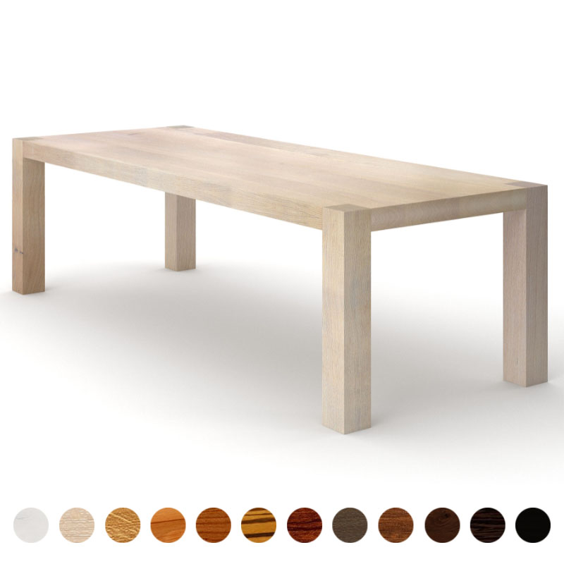 Premium Esstisch Holz Eiche-gekälkt massiv rustikal nach Maß Boston