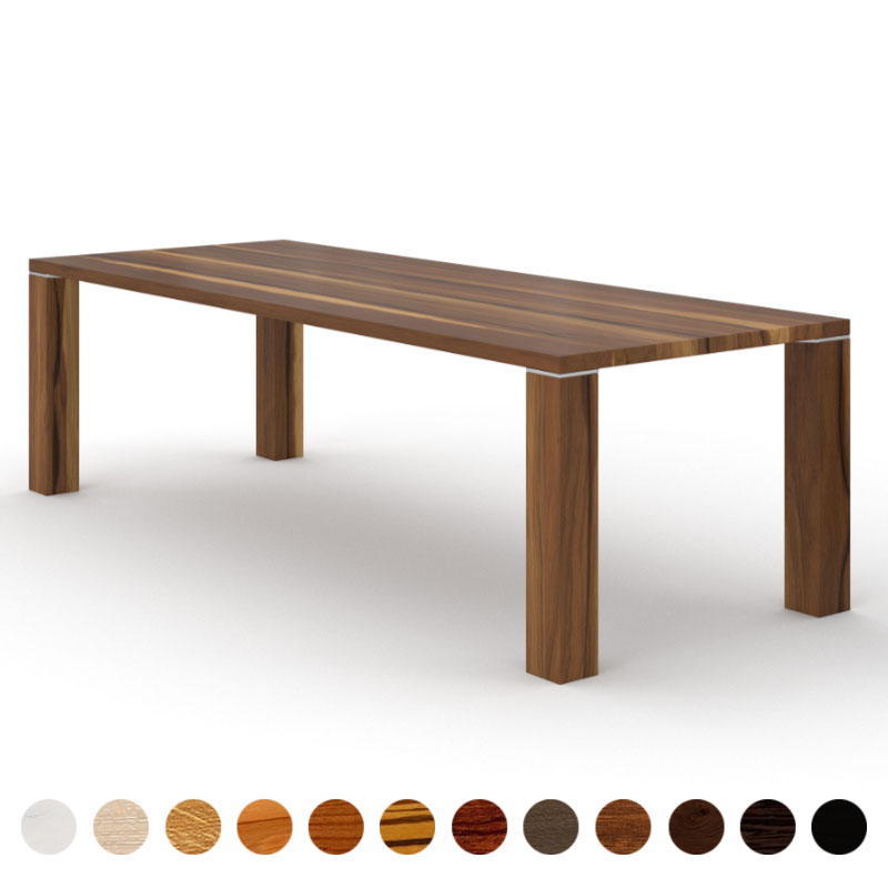 Massiver Holztisch Nussbaum-satin premium nach Maß Dallas