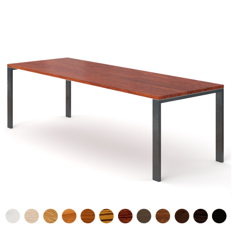 Moderner Holztisch Echtholz Bubinga nach Maß Rio