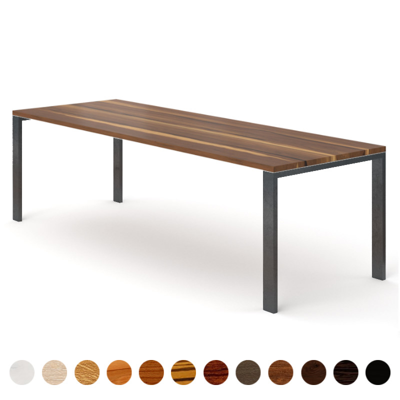 Moderner Holztisch Echtholz Nussbaum-satin nach Maß Rio