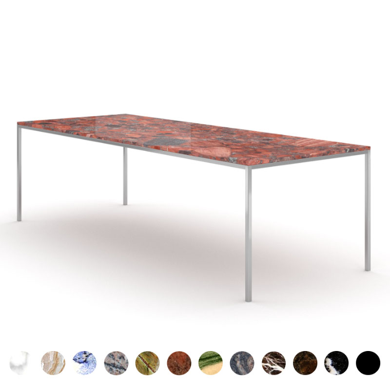 Moderner Marmortisch Granit Marinace Rosso mit Metallbeinen konfigurieren Berlin