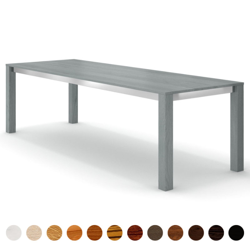 Exklusiver Echtholztisch Eiche-grau massiv mit Zarge München