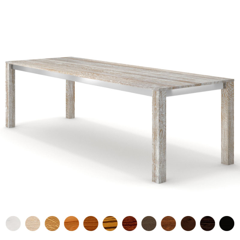 Exklusiver Echtholztisch Eiche shabby chic massiv mit Zarge München