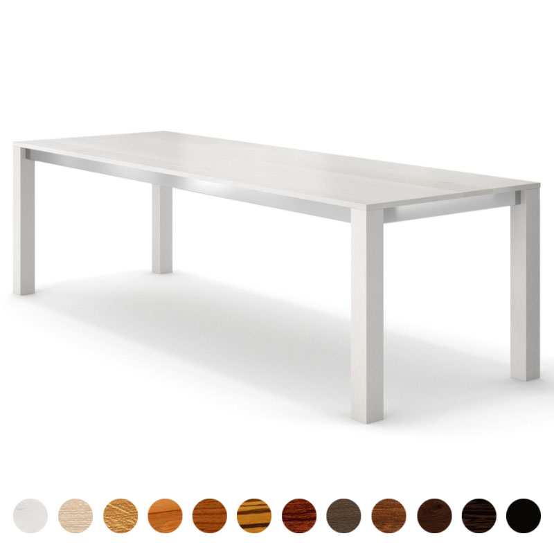 Exklusiver Echtholztisch Eiche-weiß massiv mit Zarge München