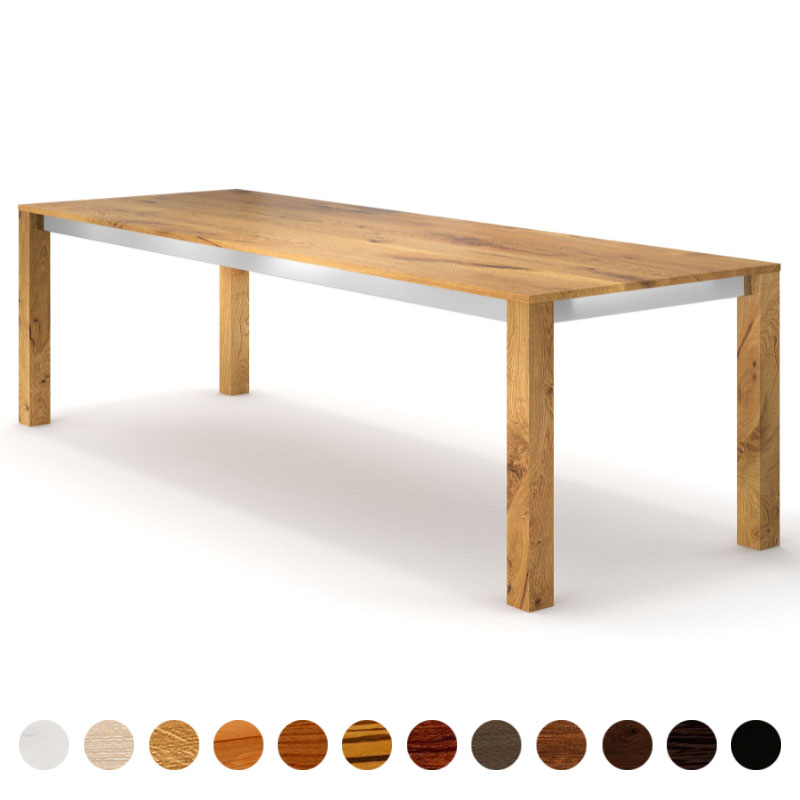 Exklusiver Echtholztisch Wildeiche massiv mit Zarge München