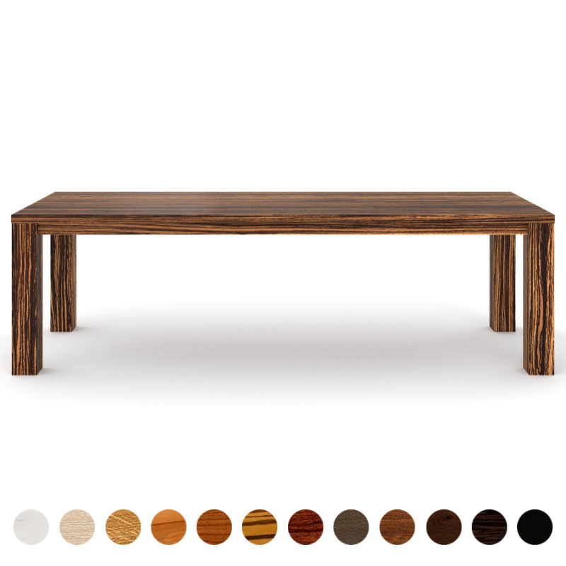 Premium Esstisch Holz Zebrano massiv konfigurieren Milano