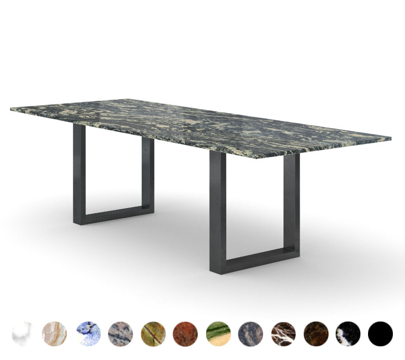 Premium Esstisch Marmor Stein Amadeus Metallkufen konfigurieren Ulm