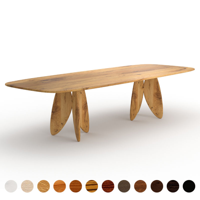 Deluxe Esstisch aus Massivholz Wildeiche konfigurieren Ferrol