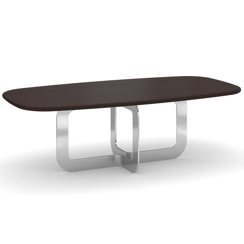 Exklusiver Esstisch Massivholz Wenge nach Maß mit Retro Metallgestell Ancona