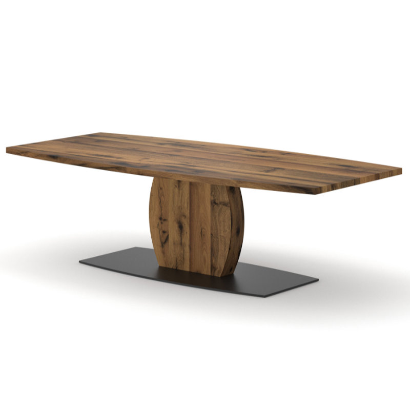 Deluxe Esstisch Massivholz Eiche-Altholz Design Athen