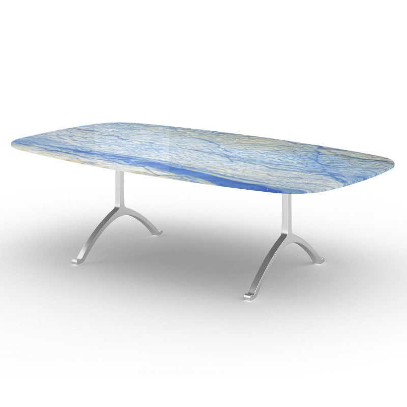 Designertisch Deluxe Marmor Granit Azul Macaubas konfigurieren Jersey