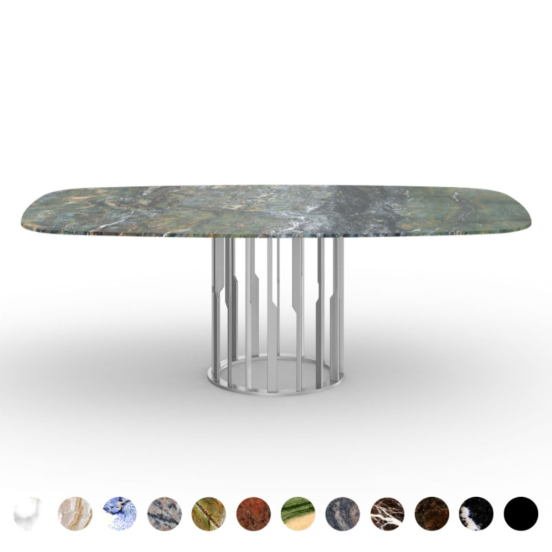 Luxus Esstisch Marmor Stein Picasso rund/oval Dayton