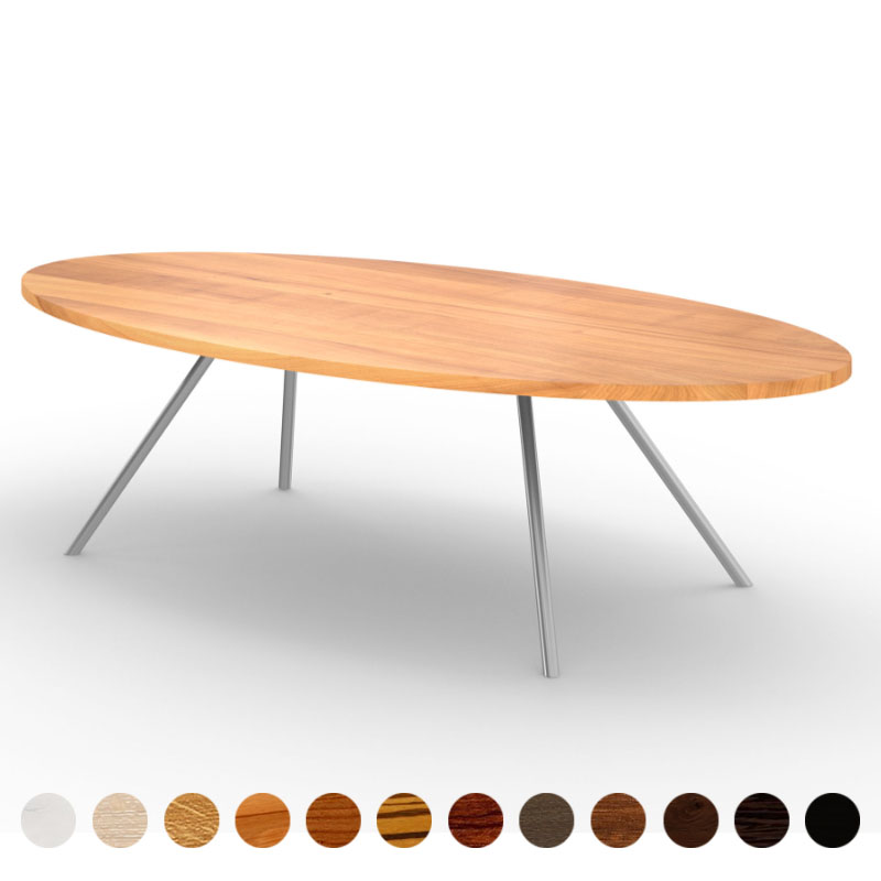 Premium Esstisch Massivholz Birnbaum rund/oval Graz