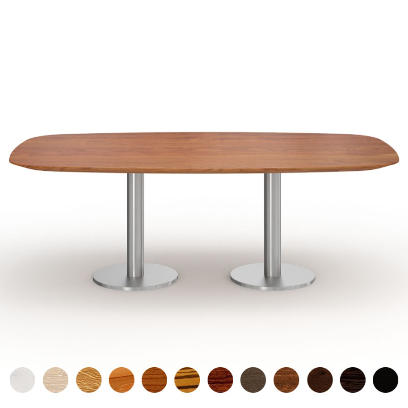 Moderner Esstisch Massivholz Kirsche-amerikanisch mit Tischsäulen Corona