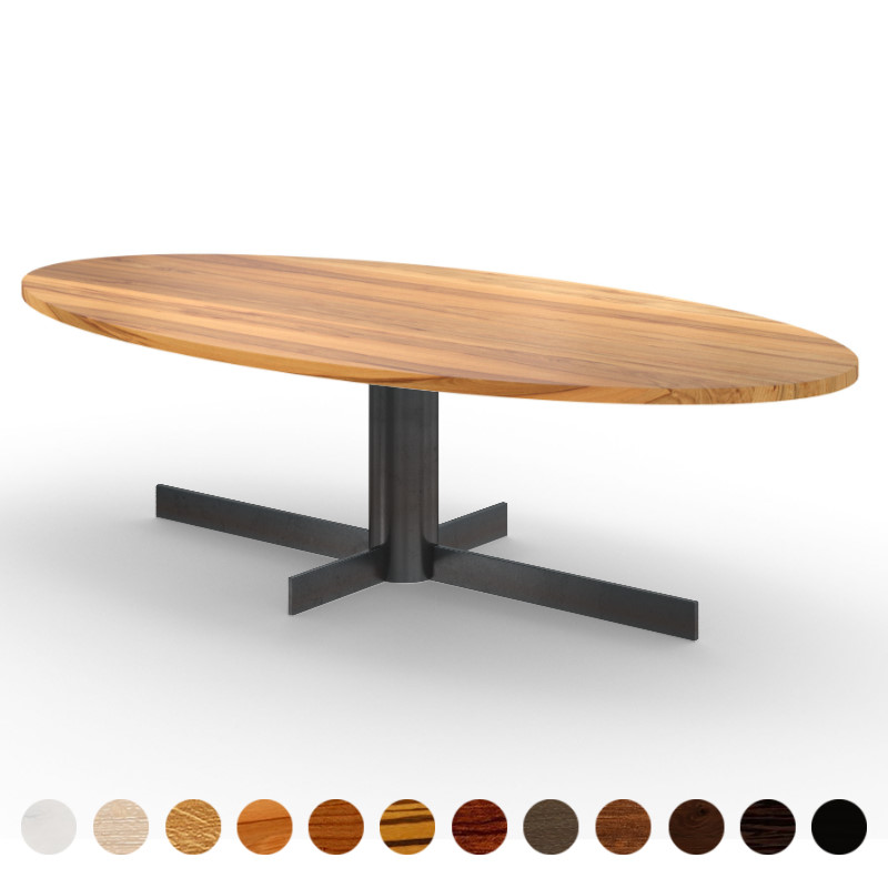 Exklusiver Esstisch nach Maß rund/oval mit Massivholz Kernbuche Villach