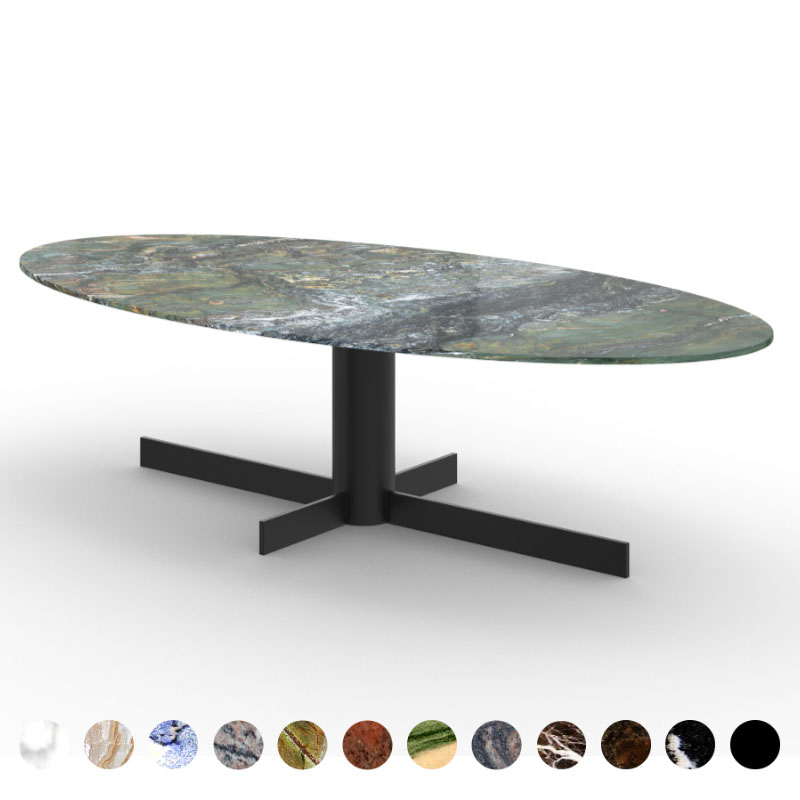 Designertisch Naturstein Picasso Metallgestell Villach