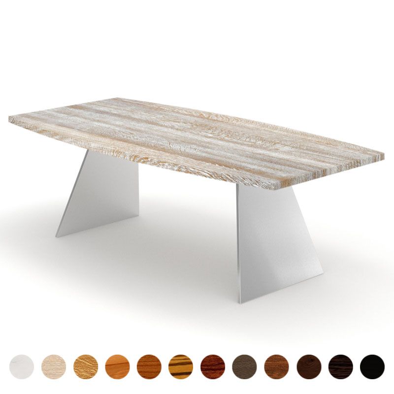 Exklusiver Wangentisch mit Massivholzplatte Eiche shabby chic nach Maß Cannes