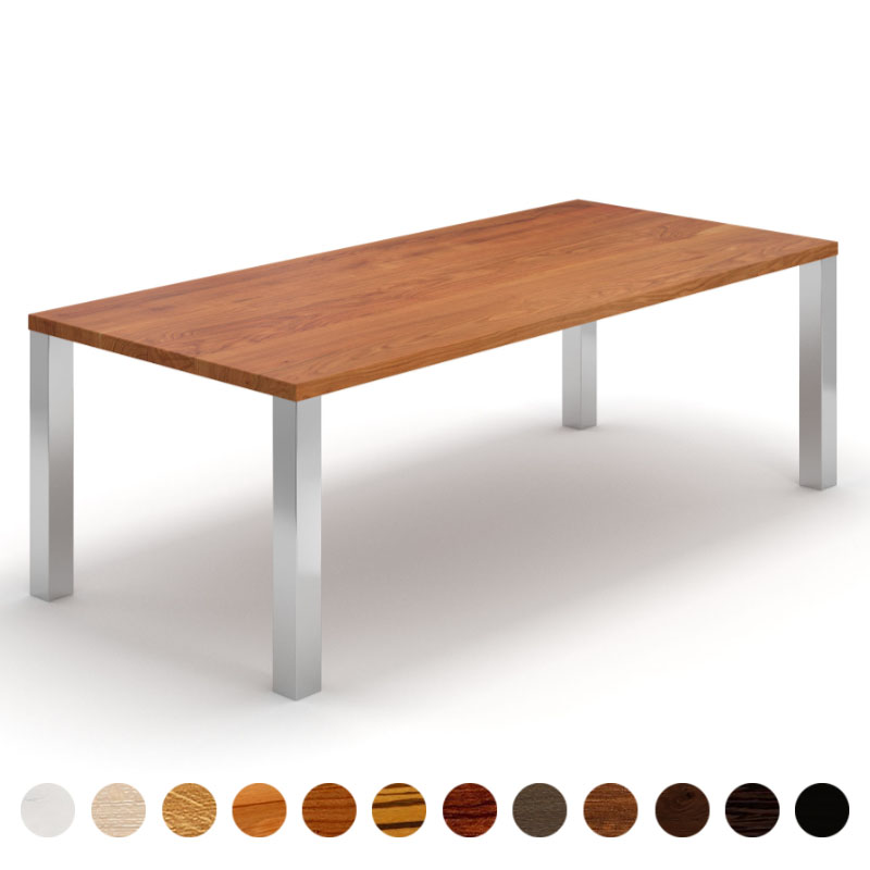 Massivholz Tisch nach Maß Kirsche-amerikanisch mit Metallbeinen Philadelphia