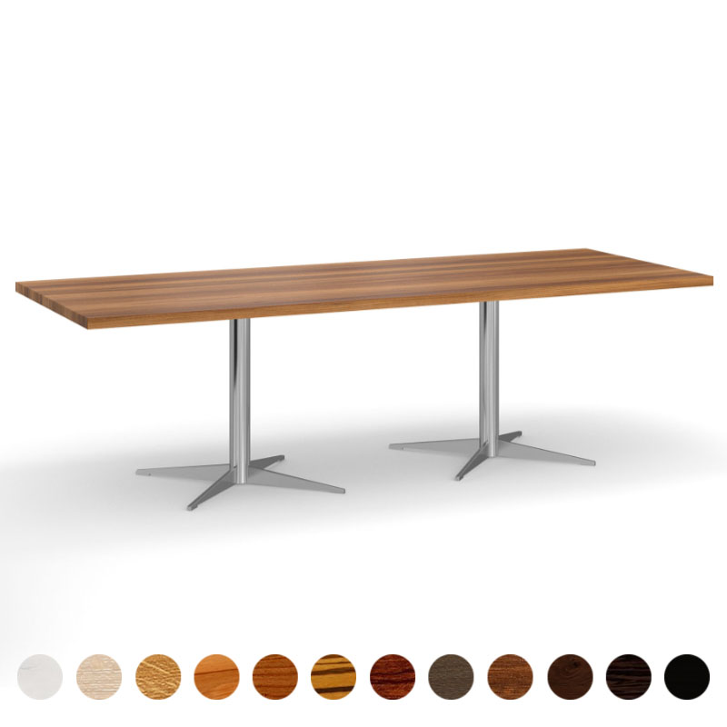 Hochwertiger Esstisch Massivholz Ulme mit Tischsäulen Celle