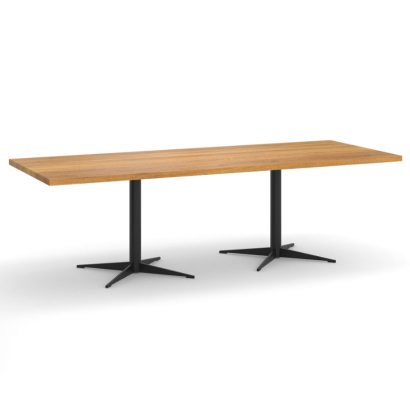 Designertisch Esstisch Massivholz Eiche mit Tischsäulen Celle
