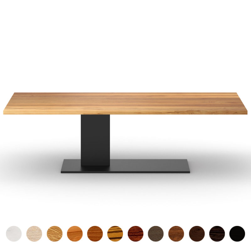 Deluxe Designertisch mit Tischplatte aus Massivholz Kernbuche Prato