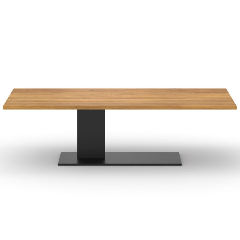 Premium Designertisch mit Tischplatte aus Massivholz Eiche Prato