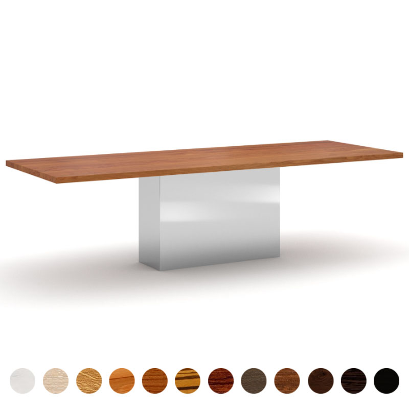 Esstisch massiv Kirsche-amerikanisch mit Mittelsäule aus Metall Catania