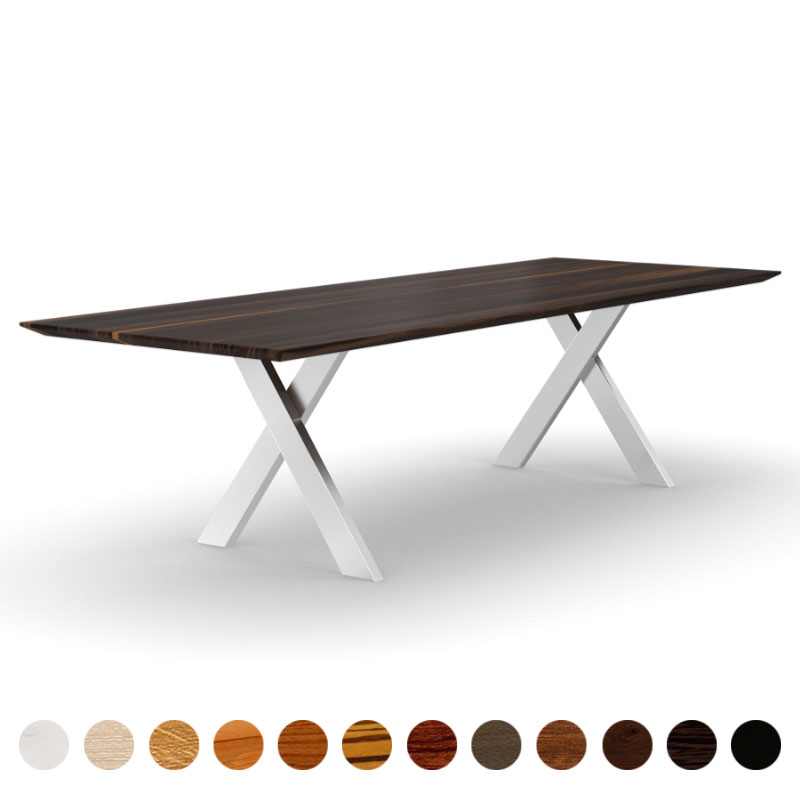 Esstisch Deluxe mit Naturholz Oak-smoked Tischplatte Ravenna