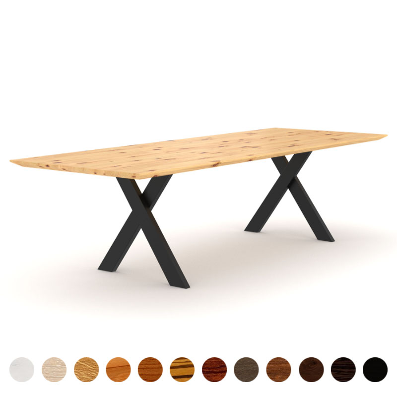 Esstisch Deluxe mit Naturholz Zirbe Tischplatte Ravenna