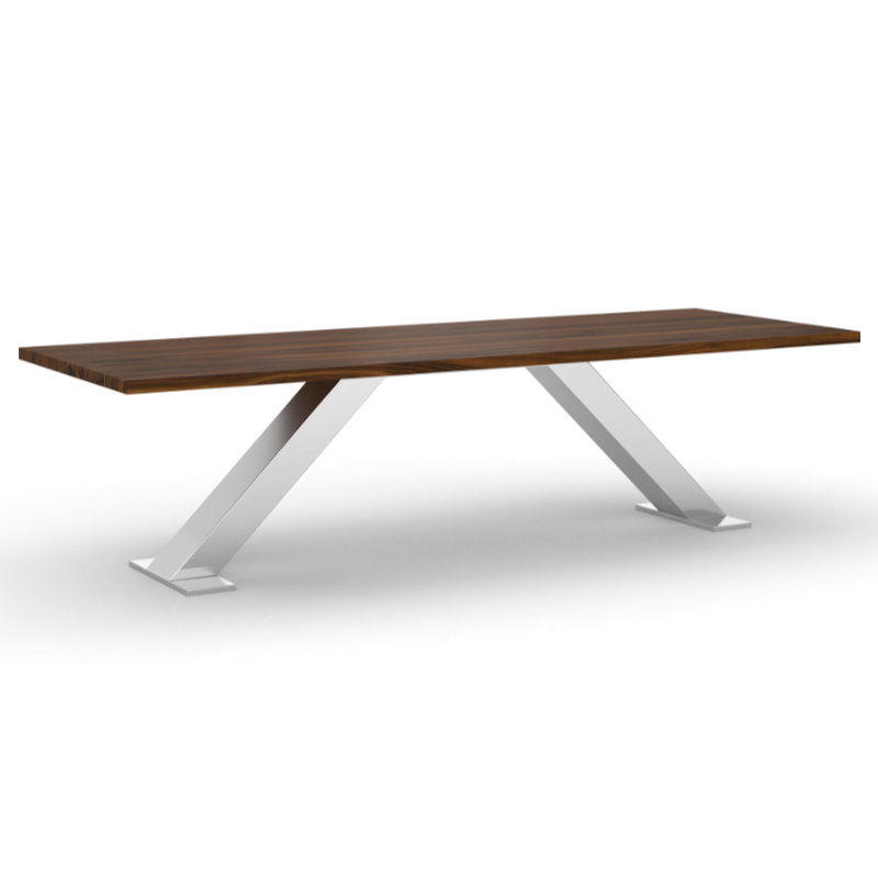 Premium Esstisch Holz Nussbaum-amerikanisch Metall nach Maß Breslau