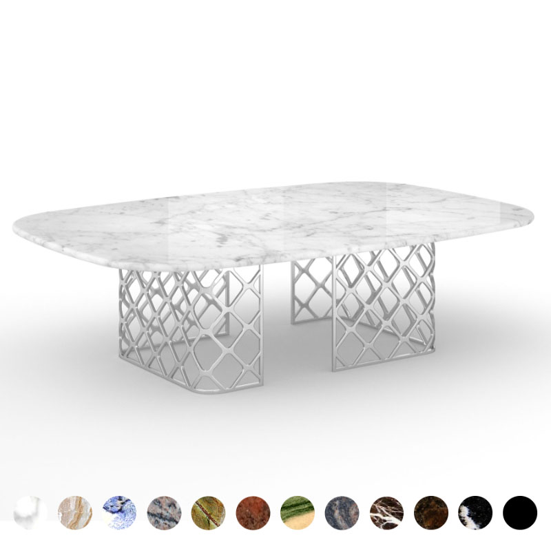 Luxus Esstisch Marmor Stein Carrara Marmor rund/oval konfigurieren Dayton