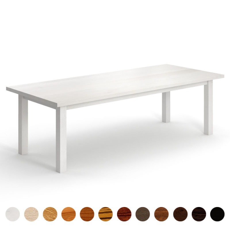 Massivholztisch Eiche-weiß premium nach Maß Oxford