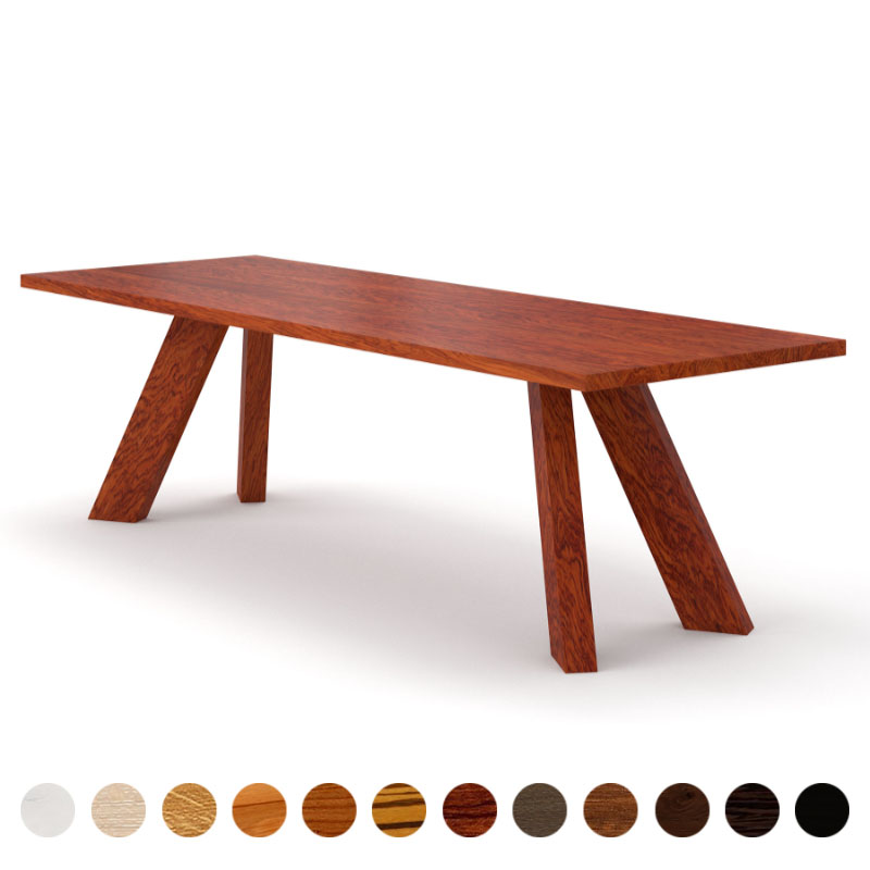 Rustikaler Massivholz Bubinga Esstisch nach Maß Vermont