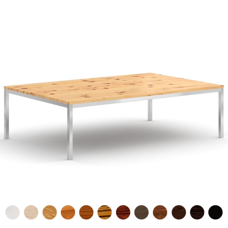 Filigraner Couchtisch mit Holzplatte Zirbe nach Maß Berlin