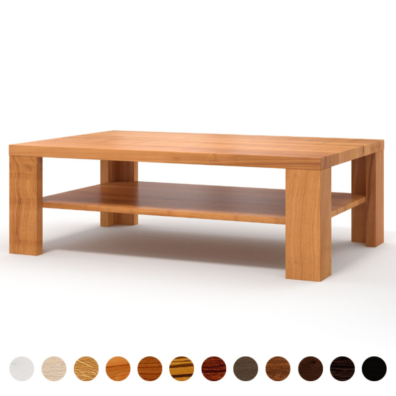 Robuster Massivholz Birnbaum Couchtisch nach Maß Atlanta