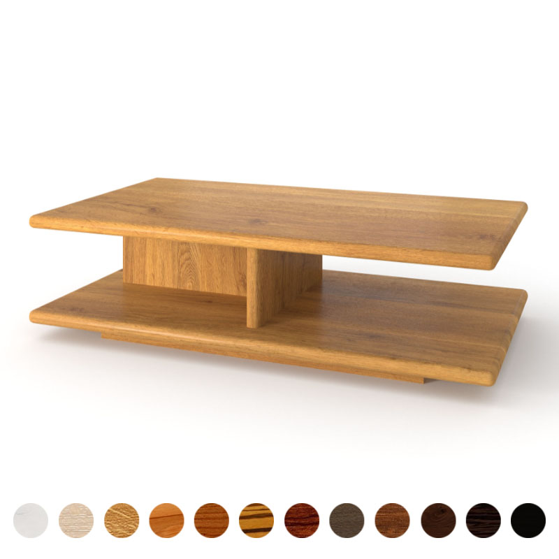 Wohnstil Couchtisch Bochum aus massiver Eiche – elegant & individuell nach Maß konfigurierbar