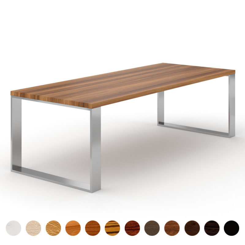 Hochwertiger Wohnzimmertisch aus Holz Ulme mit Metallkufen Bremen