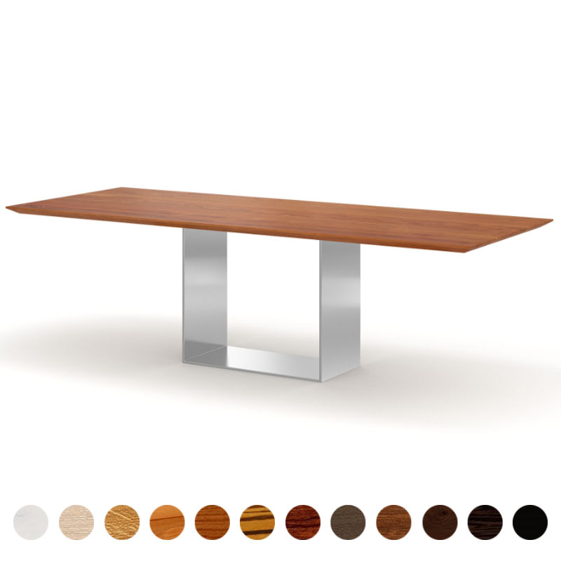 Couchtisch Designertisch mit Mittelfuß und Massivholz Kirsche-amerikanisch Tischplatte Minsk