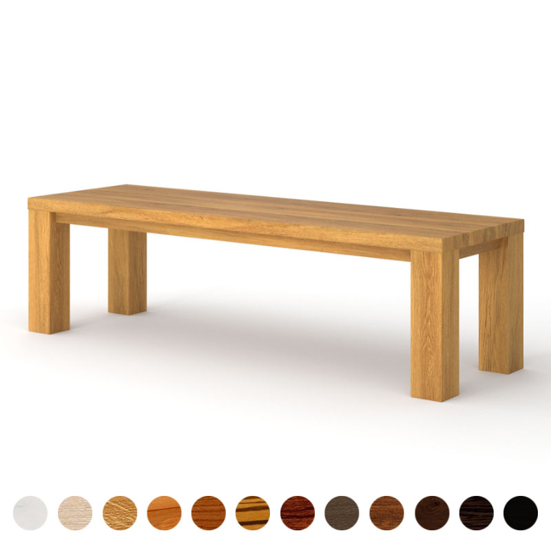 Stilvolle Sitzbank Milano aus massiver Eiche – elegant & konfigurierbar nach Maß