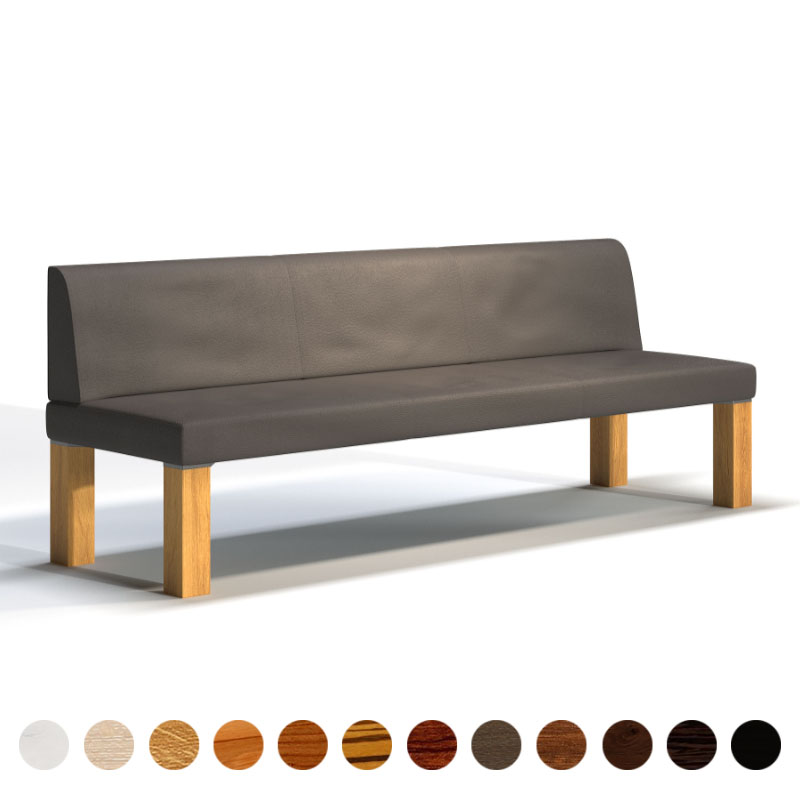 Polsterbank Dover mit Lehne anthrazit – Komfort & Design, flexibel konfigurierbar