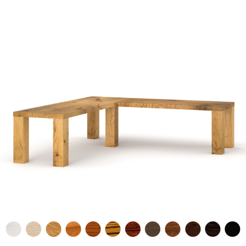 Ecksitzbank Wildeiche bzw. Asteiche massives Holz konfigurieren Sie Ihre Esszimmer Premium Möbel im Ricon Shop kaufen inkl. Lieferung