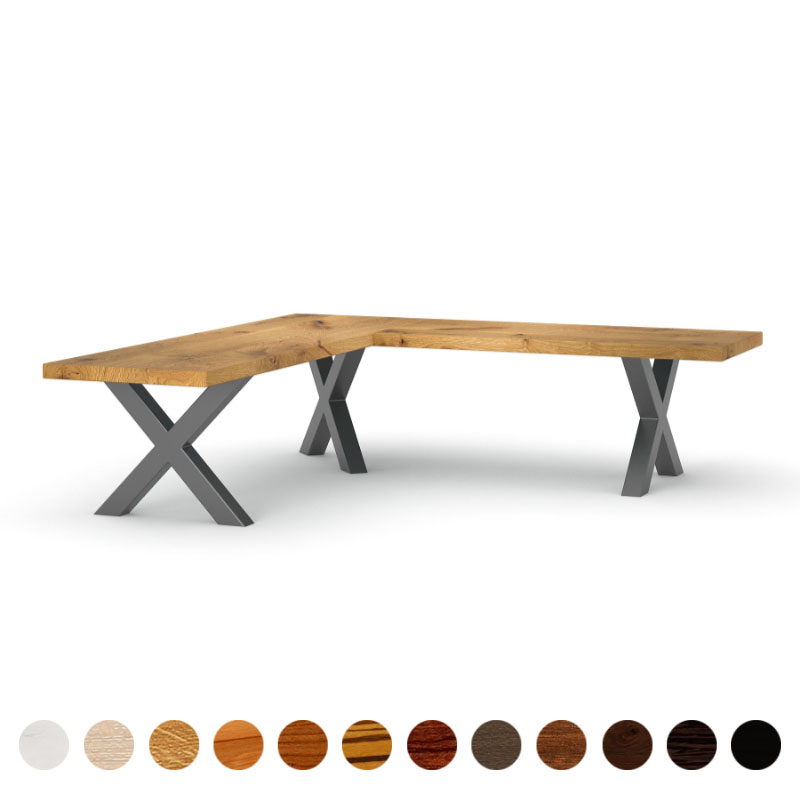 Ecksitzbank Wildeiche bzw. Asteiche massives Holz konfigurieren Sie Ihre Esszimmer Premium Möbel im Ricon Shop kaufen inkl. Lieferung