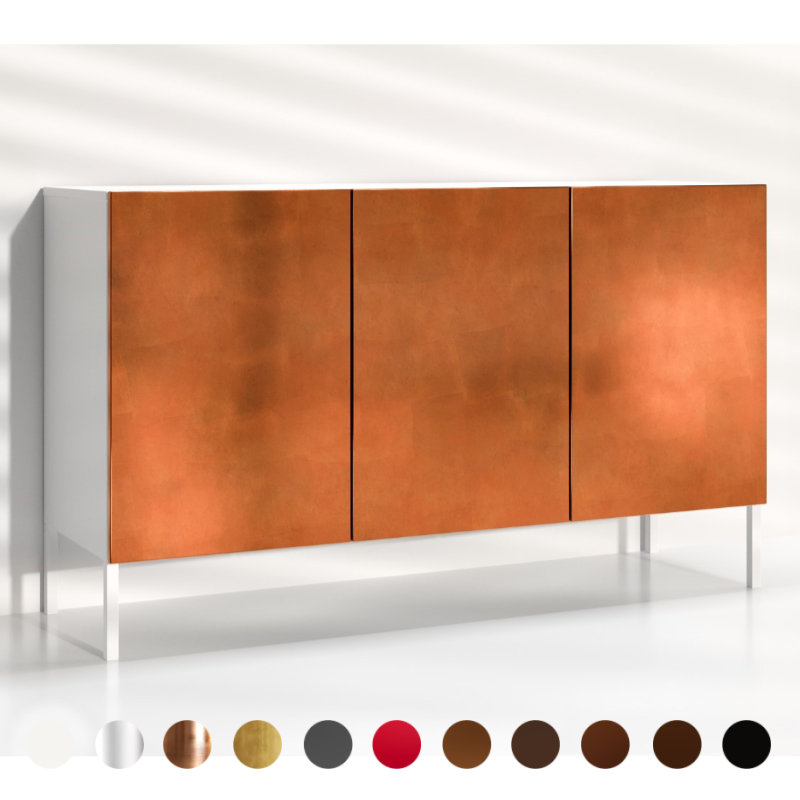 Side-Board Kupfer als edler Schrank exklusive und robuste Handwerksarbeit nach Maß mit einzigartiger verkupferter Optik Ricon