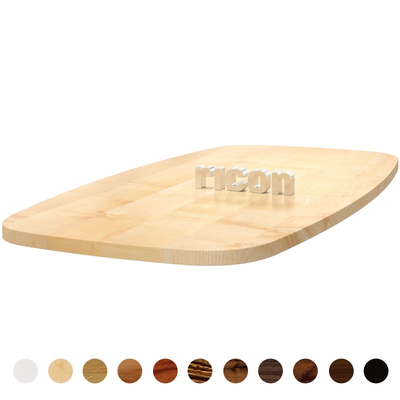 Tischplatte Ahorn nach Maß aus Massivholz Vierrund