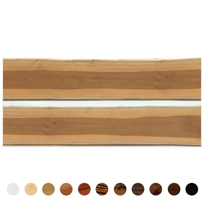 Tischplatte Esche Stamm Epoxid Unikat Baumscheibe